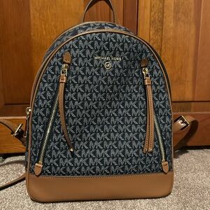 Michael kors denim backpack